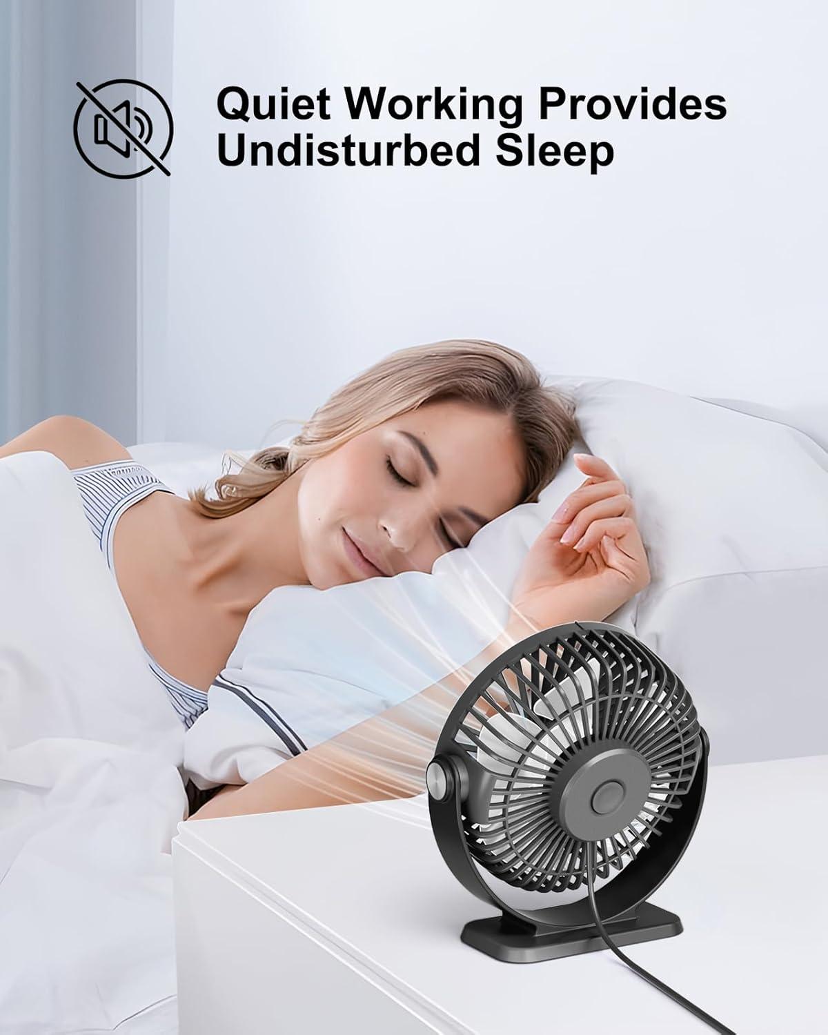 imageTriPole Car Fan USB Powered Desk Fan Bundle 3 Speeds Cooling Electric Fan