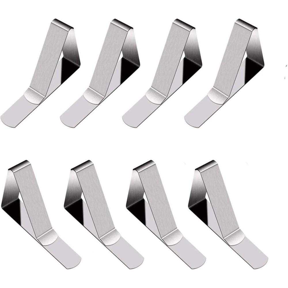 imageTriPole Tablecloth Clips 16Pack Stainless Steel Table Cover Clamps Skirt Clips for Home Kitchen Restaurant Picnic Tables8 pack