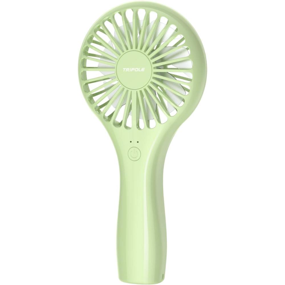 imageTriPole Mini Handheld Fan 5000mAh Battery Operated Small Fans 2 Speeds Powerful Personal Portable Fan Cute Design USB Rechargeable Electric Fans for Eyelash Makeup Kids Women Men Outdoor Travel BlackGreen