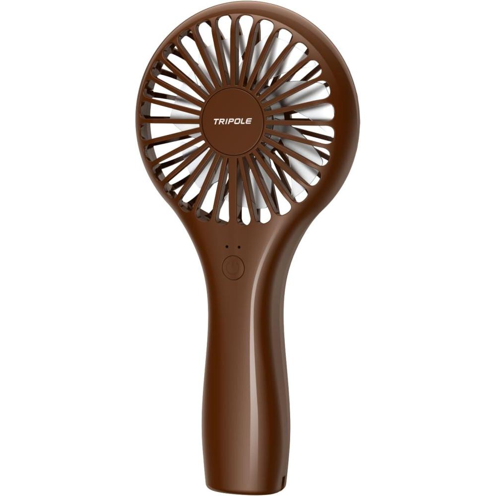 imageTriPole Mini Handheld Fan 5000mAh Battery Operated Small Fans 2 Speeds Powerful Personal Portable Fan Cute Design USB Rechargeable Electric Fans for Eyelash Makeup Kids Women Men Outdoor Travel BlackBrown