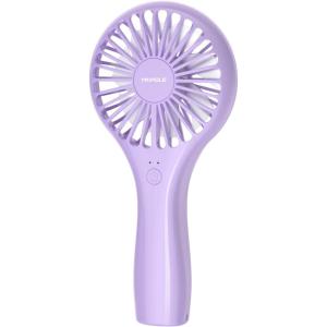TriPole Mini Handheld Fan 5000mAh Battery Operated Small Fans 2 Speeds Powerful Personal Portable Fan Cute Design USB Rechargeable Electric Fans for Eyelash Makeup Kids Women Men Outdoor Travel, Black(Purple)
