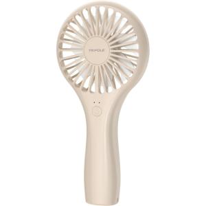 TriPole Mini Handheld Fan 5000mAh Battery Operated Small Fans 2 Speeds Powerful Personal Portable Fan Cute Design USB Rechargeable Electric Fans for Eyelash Makeup Kids Women Men Outdoor Travel, Black(Beige)