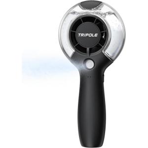 TriPole Misting Fan Portable Handheld Fan with Mist, 4000mAh Rechargeable Personal Mister Fans with 40ml Water Tank, High-Speed Airflow Mini Water Spray Fans for Outdoor Trip Travel Park Beach Camping
