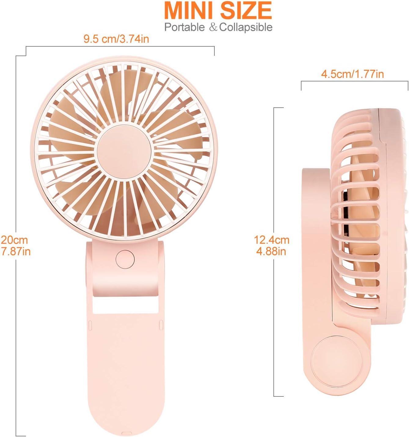 imageTriPole Handheld Fan Bundle Portable Battery Operated Small Fan Speed Adjustable Mini Personal Fan for Eyelash Hot Flashes Outdoor