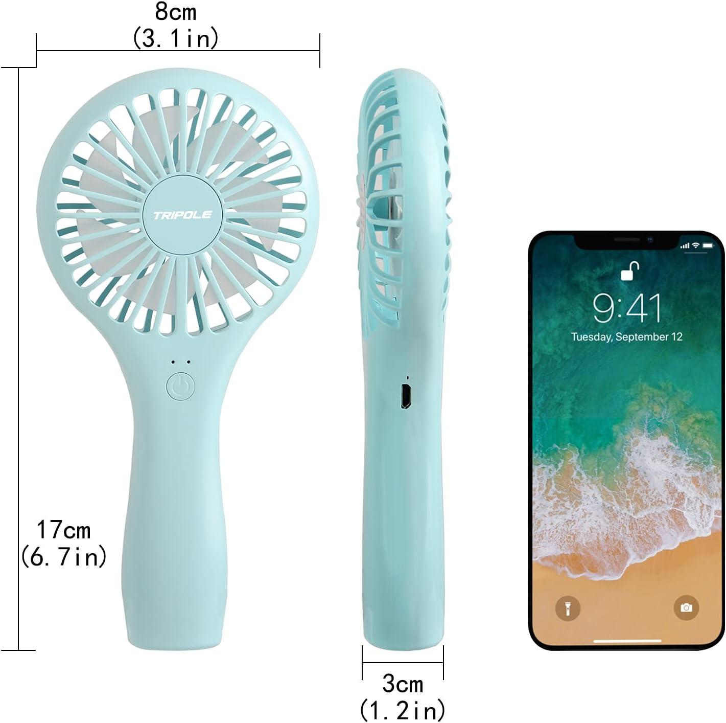 imageTriPole Lollipop Handheld Fan Bundle 2000mAh ampamp 5000mAh Mini Personal Fan USB Rechargeable Portable Fan