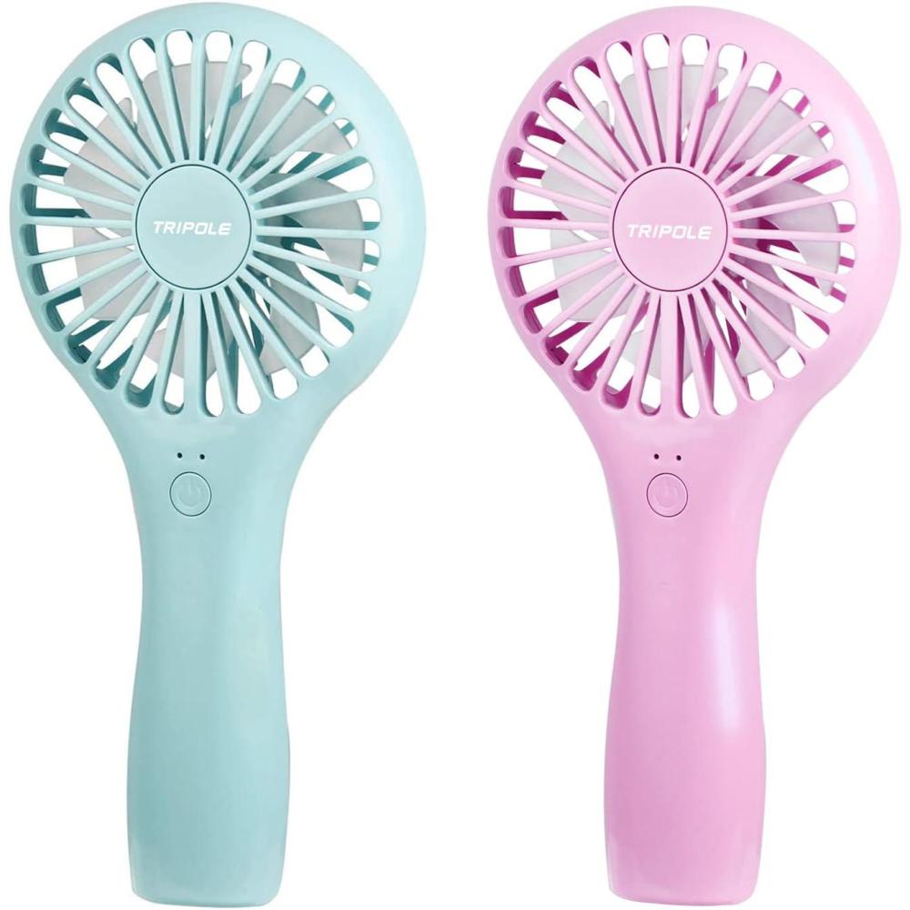 imageTriPole Handheld Mini Fan Bundle Personal Portable Fans for Kids Girls Women Outdoor Travelling
