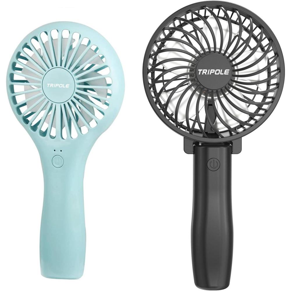 imageTriPole Mini Handheld Fan Bundle Cute Small Fan Foldable Personal Fan