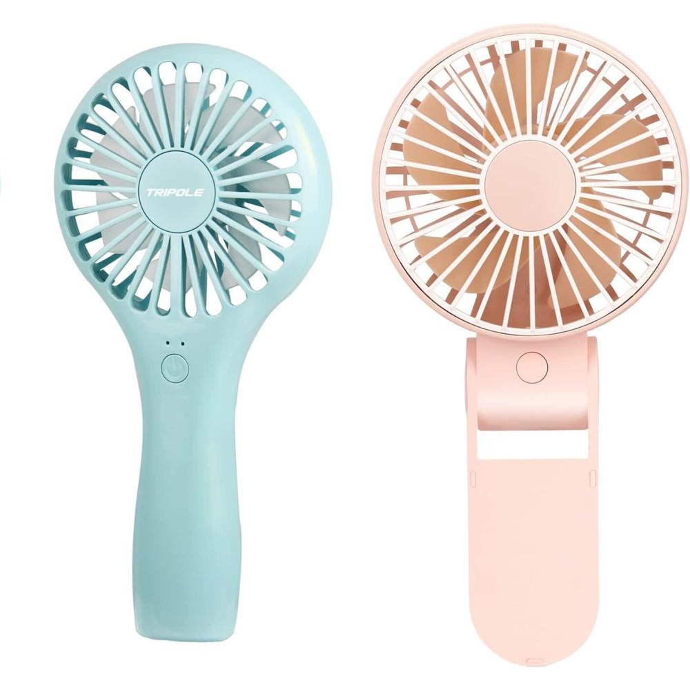 imageTriPole Mini Handheld Fan Bundle Small Portable Fan Battery Operated Rechargeable Fans for Kids Girls