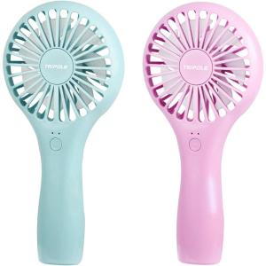 TriPole Handheld Mini Fan Bundle Personal Portable Fans for Kids Girls Women Outdoor Travelling