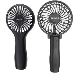 TriPole Portable Handheld Fan Bundle Mini Personal Battery Operated Fans for Eyelash Makeup Travel Outdoor Events Wedding