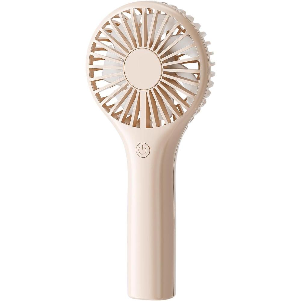 image:imageTriPole Portable Handheld Fan Mini Personal Fan with 3 Speeds Powerful Battery Hand Held Fans for Travel Trip Outdoor Concerts Cute Small Rechargeable Lash Fans for Makeup Skincare Drying CreamCream3 Speed