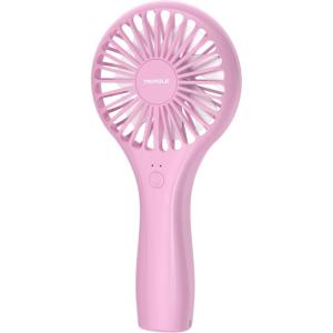 TriPole Portable Handheld Fan Mini Personal Fan with 3 Speeds, Powerful Battery Hand Held Fans for Travel Trip Outdoor Concerts, Cute Small Rechargeable Lash Fans for Makeup Skincare Drying, Cream(Pink)